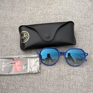 Ray-Ban Navy Blue Sunglasses with Black Case